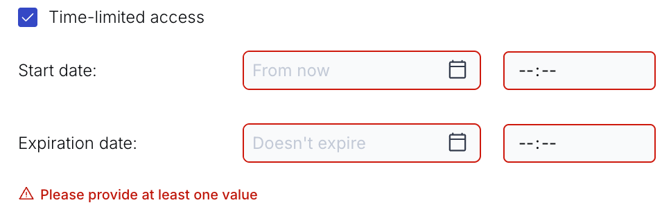 Time-limited access