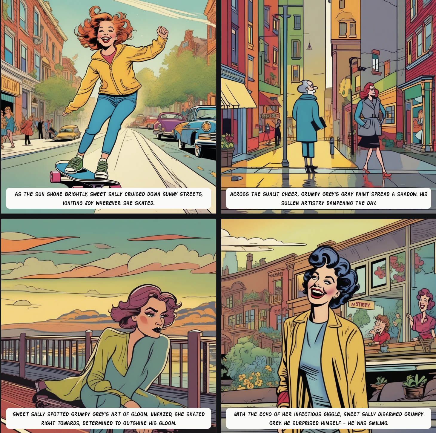 Creative experimentation with AI comics